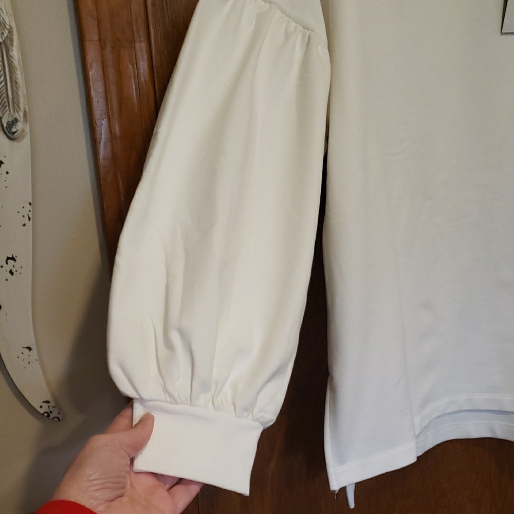a.n.a Women's Elegant Cream Puff Sleeve Top- XL - Picture 4 of 10
